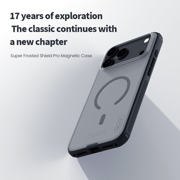 کاور نیلکین مدل Super Frosted Shield Pro Transparent Magnetic مناسب برای گوشی موبایل اپل iPhone 17 Pro