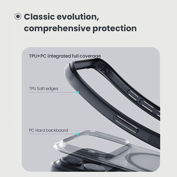کاور نیلکین مدل Super Frosted Shield Pro Transparent Magnetic مناسب برای گوشی موبایل اپل iPhone 17 Pro