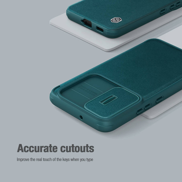 کیف کلاسوری نیلکین مدل Qin Pro Plain Cloth مناسب برای گوشی موبایل سامسونگ Galaxy S22 plus
