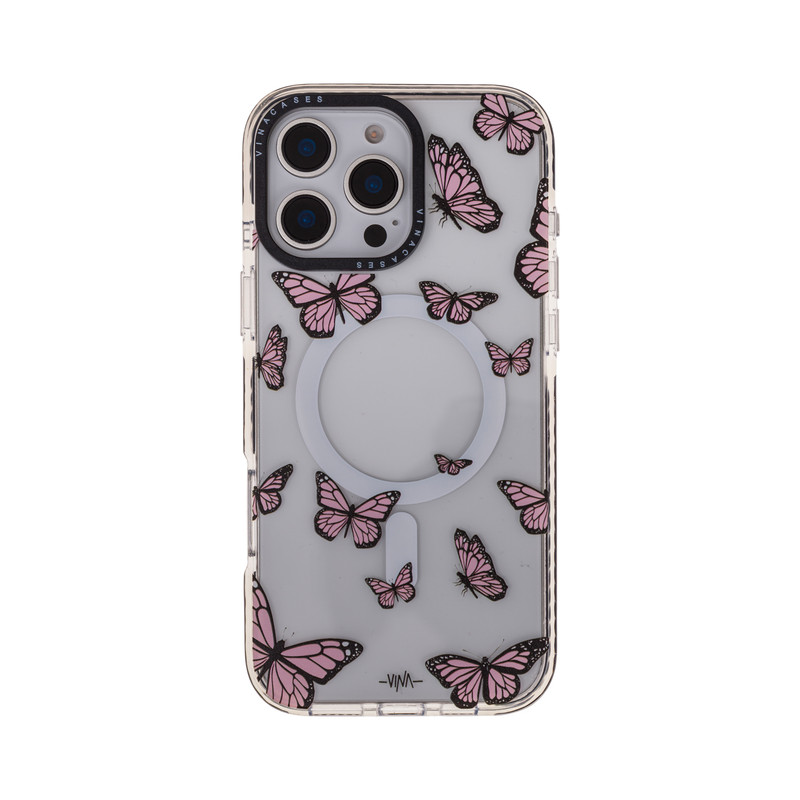 کاور ویناکیسز مدل Butterflies MagSafe مناسب برای گوشی موبایل اپل iphone 16 pro max