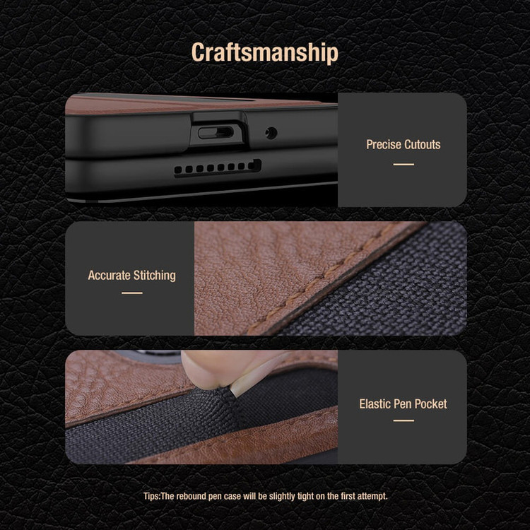 کاور نیلکین مدل Aoge Leather مناسب برای گوشی موبایل سامسونگ Galaxy Z Fold 7