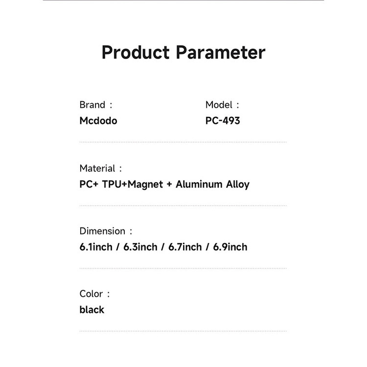 کاور مک دودو مدل PC-493 مناسب برای گوشی موبایل اپل iPhone 16