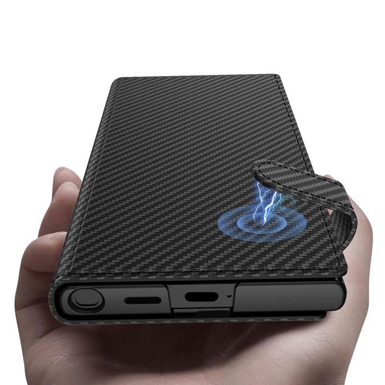 کیف کلاسوری مدل CarbonFold مناسب برای گوشی موبایل سامسونگ Galaxy S24 Ultra