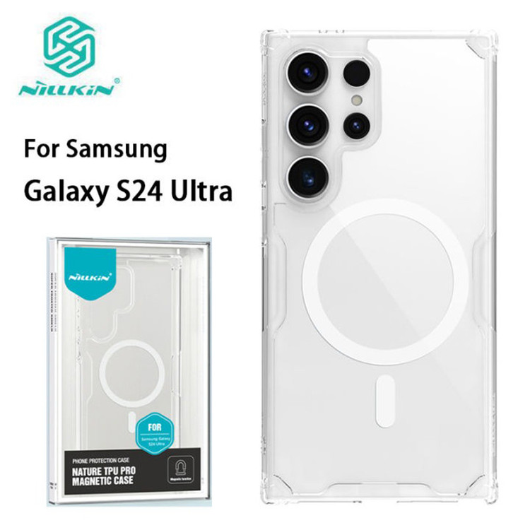 کاور نیلکین مدل Nature TPU Pro Magnetic مناسب برای گوشی موبایل سامسونگ Galaxy S24 ULTRA