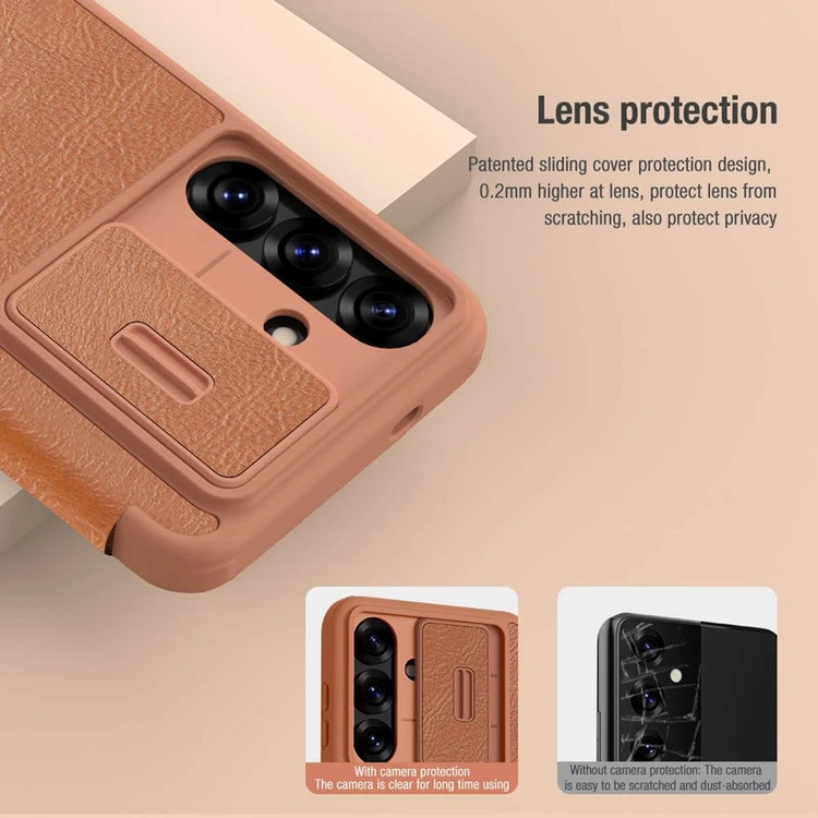 کیف کلاسوری نیلکین مدل Qin Pro مناسب برای گوشی موبایل سامسونگ Galaxy S25 Edge