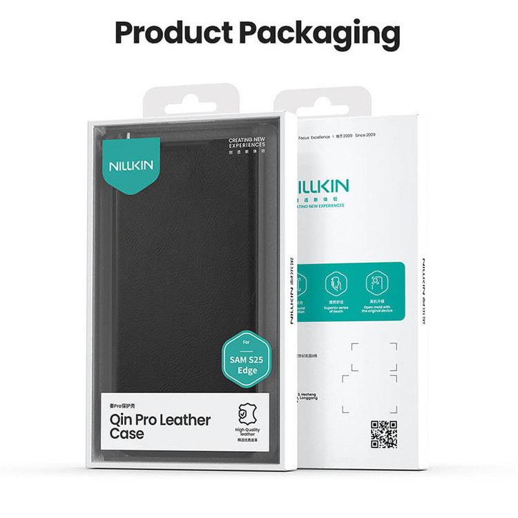کیف کلاسوری نیلکین مدل Qin Pro مناسب برای گوشی موبایل سامسونگ Galaxy S25 Edge