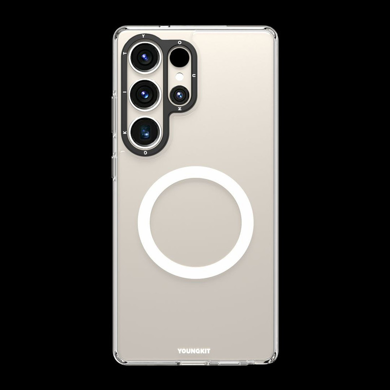 کاور یانگ کیت مدل Gemstone Glass Back Soft Frame مناسب برای گوشی موبایل سامسونگ Galaxy S25 Ultra