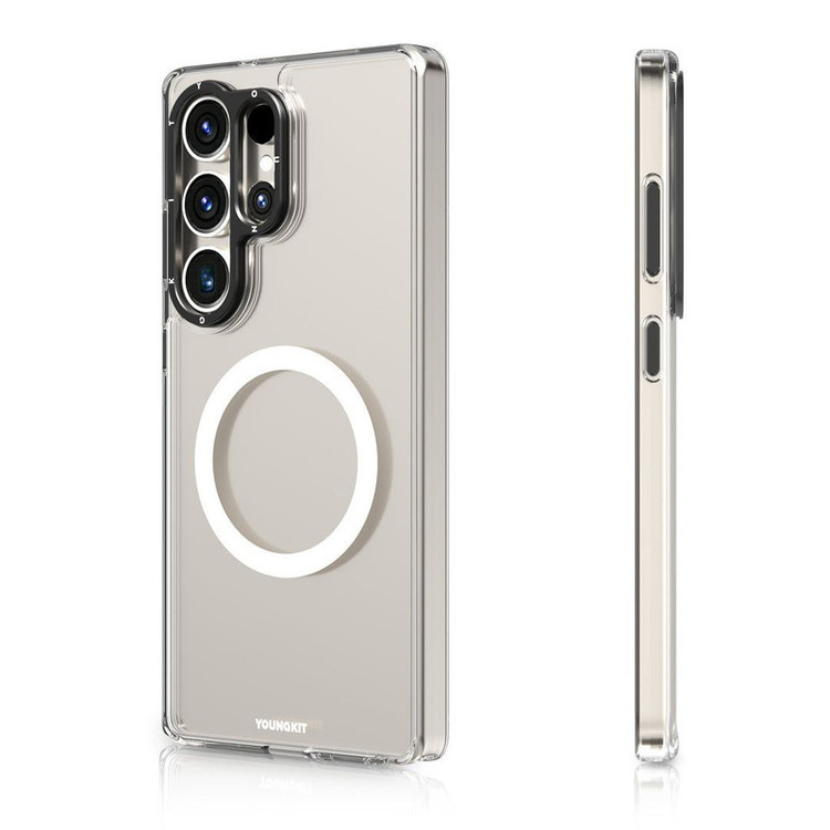 کاور یانگ کیت مدل Gemstone Glass Back Soft Frame مناسب برای گوشی موبایل سامسونگ Galaxy S25 Ultra