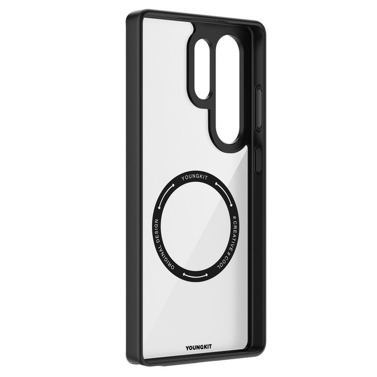 کاور یانگ کیت مدل Gemstone Glass Back Soft Frame مناسب برای گوشی موبایل سامسونگ Galaxy S25 Ultra