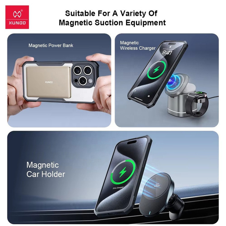 کاور اپیکوی مدل Xundd Rotating 360 Magnetic مناسب برای گوشی موبایل اپل iPhone 17 Pro