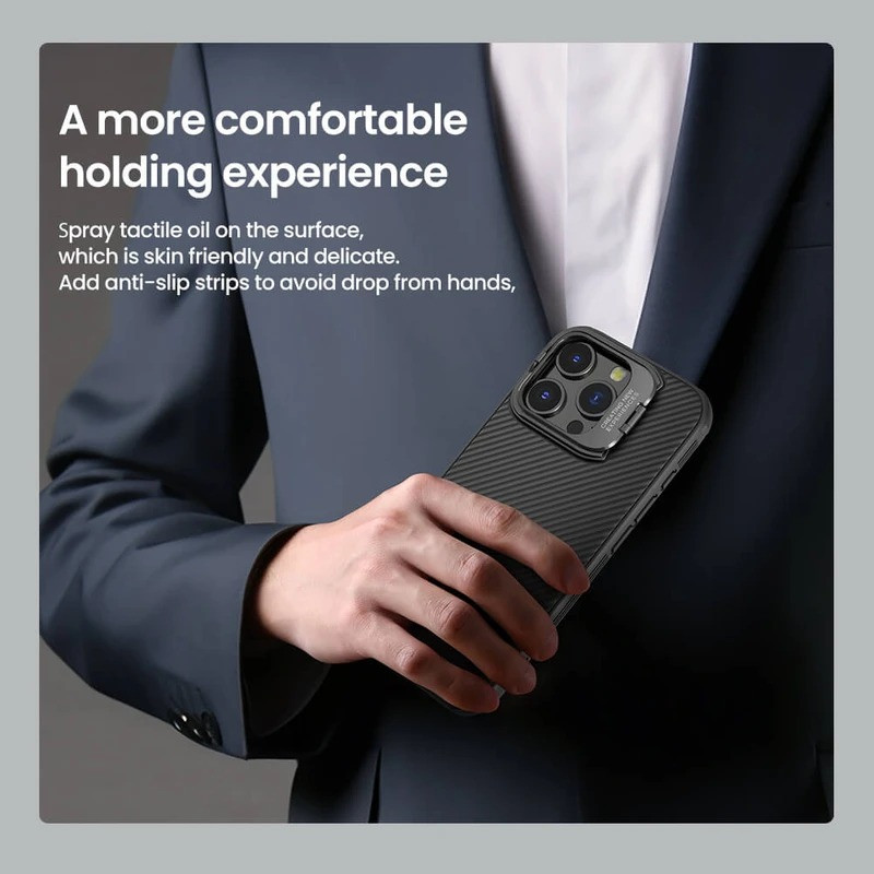 کاور نیلکین مدل Camshield Prop Magnetic Frame version مناسب برای گوشی موبایل اپل iPhone 16 Pro