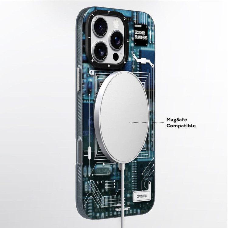 کاور یانگ کیت مدل Cyberpunk 360° Spin Magnetic Stand Case مناسب برای گوشی موبایل اپل iphone 16 promax