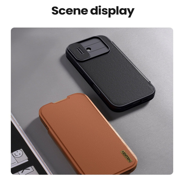 کیف کلاسوری نیلکین مدل Qin Pro Leather مناسب برای گوشی موبایل اپل iPhone 17