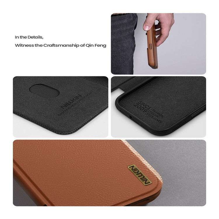 کیف کلاسوری نیلکین مدل Qin Pro Leather مناسب برای گوشی موبایل اپل iPhone 17
