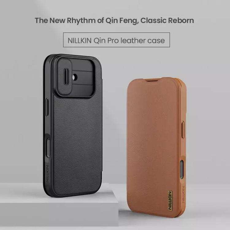 کیف کلاسوری نیلکین مدل Qin Pro Leather مناسب برای گوشی موبایل اپل iPhone 17