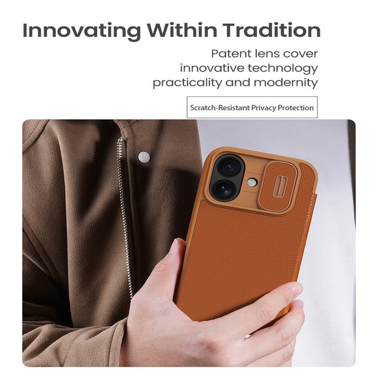 کیف کلاسوری نیلکین مدل Qin Pro Leather مناسب برای گوشی موبایل اپل iPhone 17