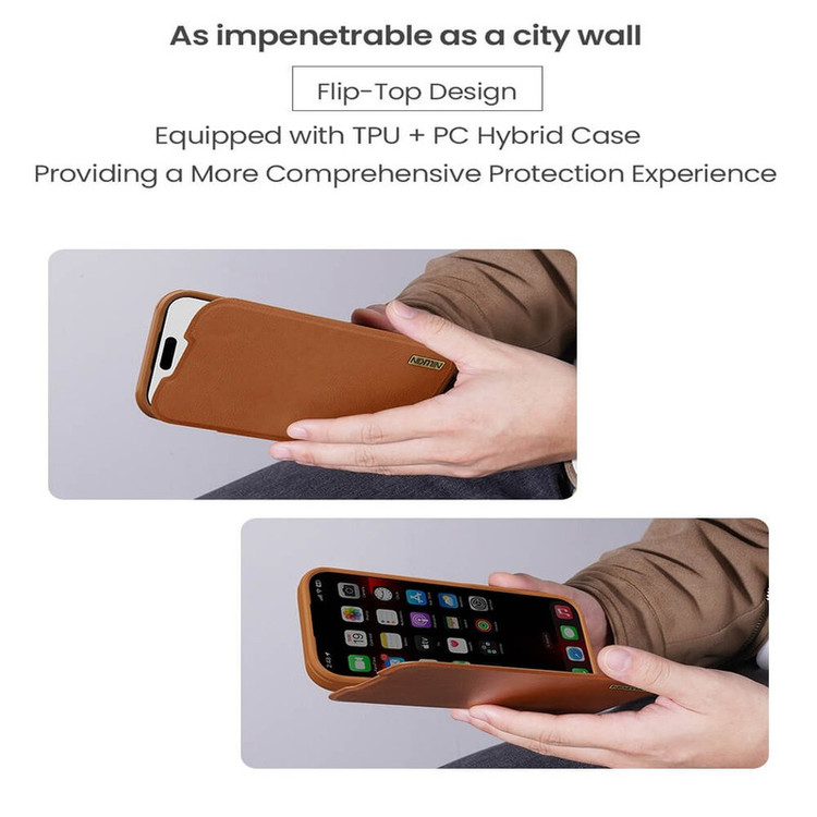 کیف کلاسوری نیلکین مدل Qin Pro Leather مناسب برای گوشی موبایل اپل iPhone 17