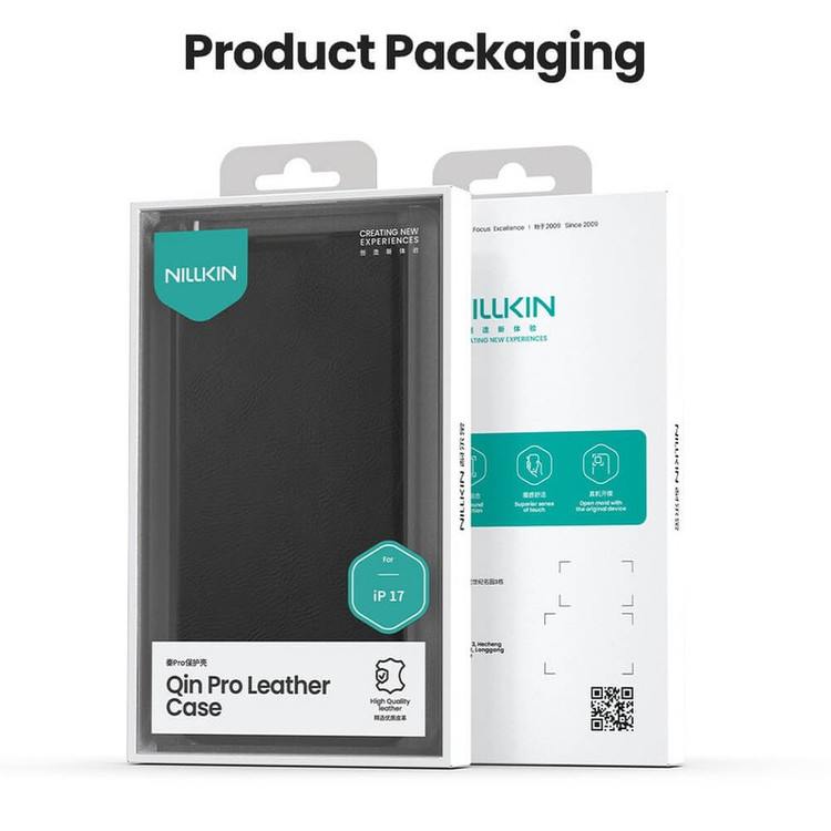 کیف کلاسوری نیلکین مدل Qin Pro Leather مناسب برای گوشی موبایل اپل iPhone 17