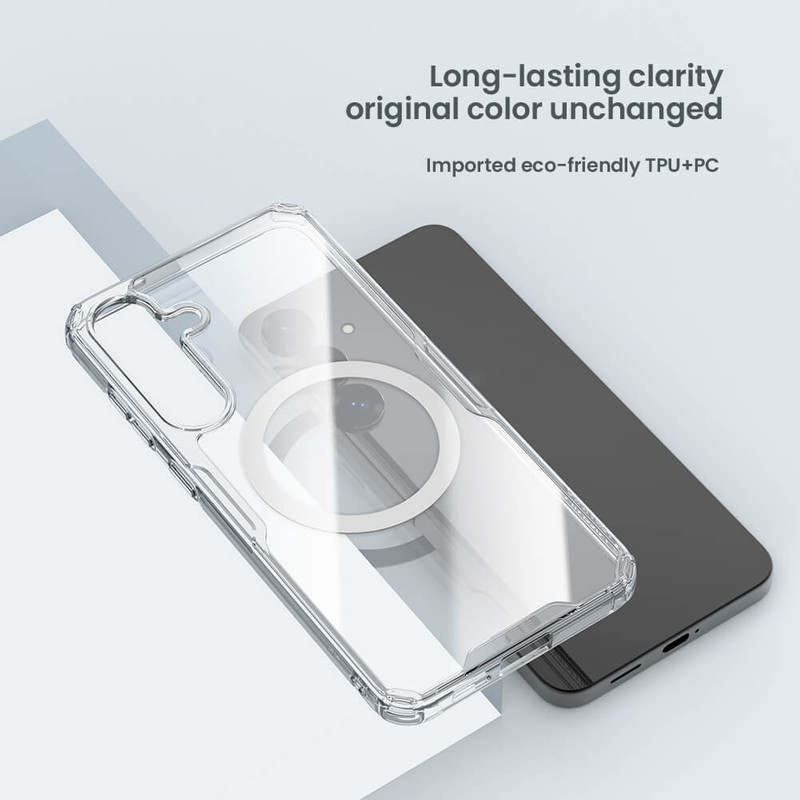 کاور نیلکین مدل Nature TPU Pro Magnetic مناسب برای گوشی موبایل سامسونگ Galaxy S25