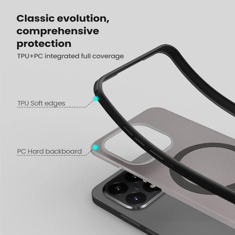 کاور نیلکین مدل Frosted Shield Pro Transparent Magnetic مناسب برای گوشی موبایل شیائومی 15T