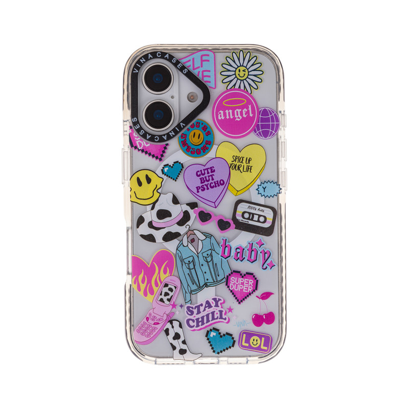 کاور ویناکیسز مدل The 90s stickers MagSafe مناسب برای گوشی موبایل اپل iphone 16