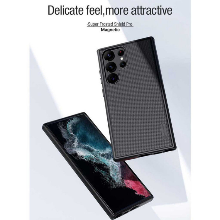 کاور نیلکین مدل Super Frosted Shield Pro Magnetic مناسب برای گوشی موبایل سامسونگ Galaxy S23 Ultra