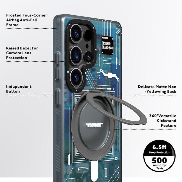 کاور یانگ کیت مدل Technology Rotating bracket مناسب برای گوشی موبایل سامسونگ Galaxy S25 Ultra