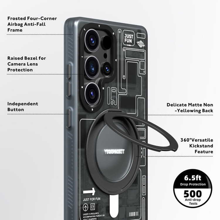 کاور یانگ کیت مدل Technology Rotating bracket مناسب برای گوشی موبایل سامسونگ Galaxy S25 Ultra