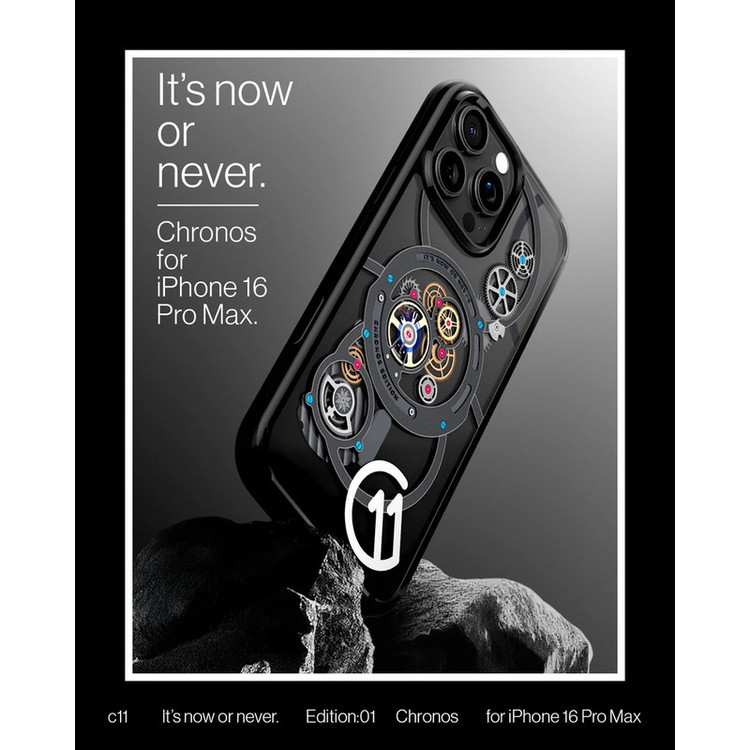 کاور اسپیگن مدل C11 Chronos مناسب برای گوشی موبایل اپل iPhone 16 Pro Max