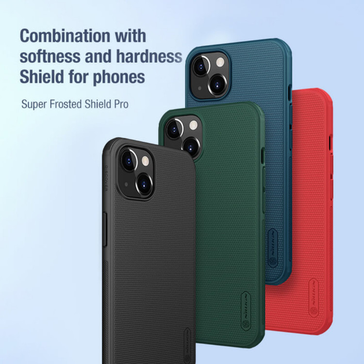 کاور نیلکین مدل Super Frosted Shield Pro مناسب برای گوشی موبایل اپل iPhone 13