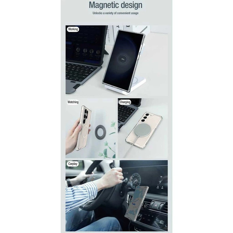 کاور نیلکین مدل Nature TPU Pro Magnetic مناسب برای گوشی موبایل سامسونگ Galaxy S25 Ultra