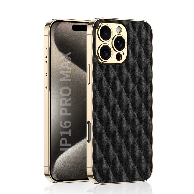 کاور جی کی کی مدل LEATHER (RHOMBOID) مناسب برای گوشی موبایل اپل iPhone 16