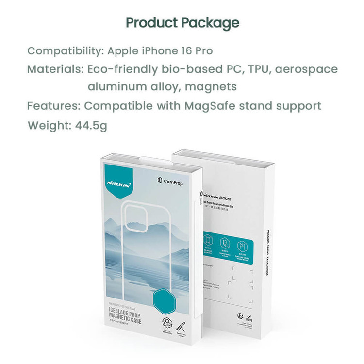 کاور نیلکین مدل Iceblade Prop Frame version Magnetic مناسب برای گوشی موبایل اپل iPhone 16 Pro