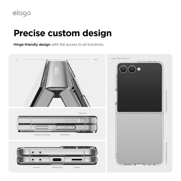 کاور اپیکوی مدل Transparent Fold مناسب برای گوشی موبایل سامسونگ Galaxy Z Flip 7