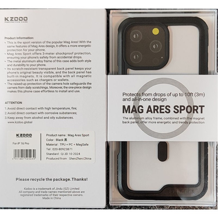 کاور کی -زد دوو مدل Mag Ares Sport مناسب برای گوشی موبایل اپل iPhone 16 Pro