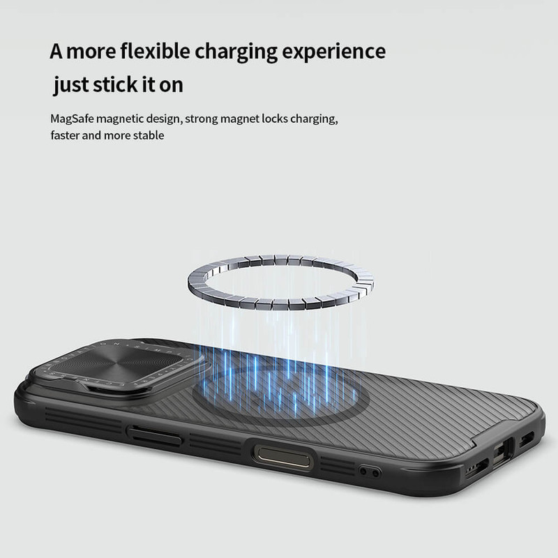 کاور نیلکین مدل Camshield Prop Magnetic Clear مناسب برای گوشی موبایل اپل iPhone 16 Pro