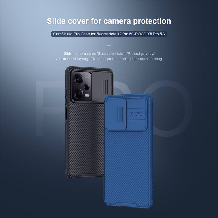 کاور نیلکین مدل CAMSHLDPRO 5088 مناسب برای گوشی موبایل شیائومی Redmi Note 12 pro 5G / Mi Poco X5 Pro 5G