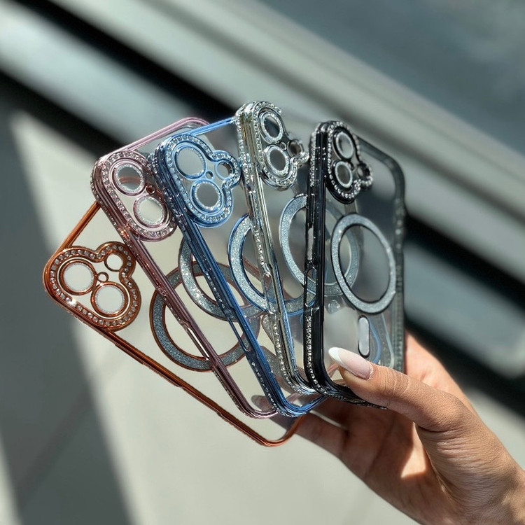 کاور مدل مگسیف طرح شاین نگین دار مناسب برای گوشی موبایل اپل IPHONE 17 Pro Max