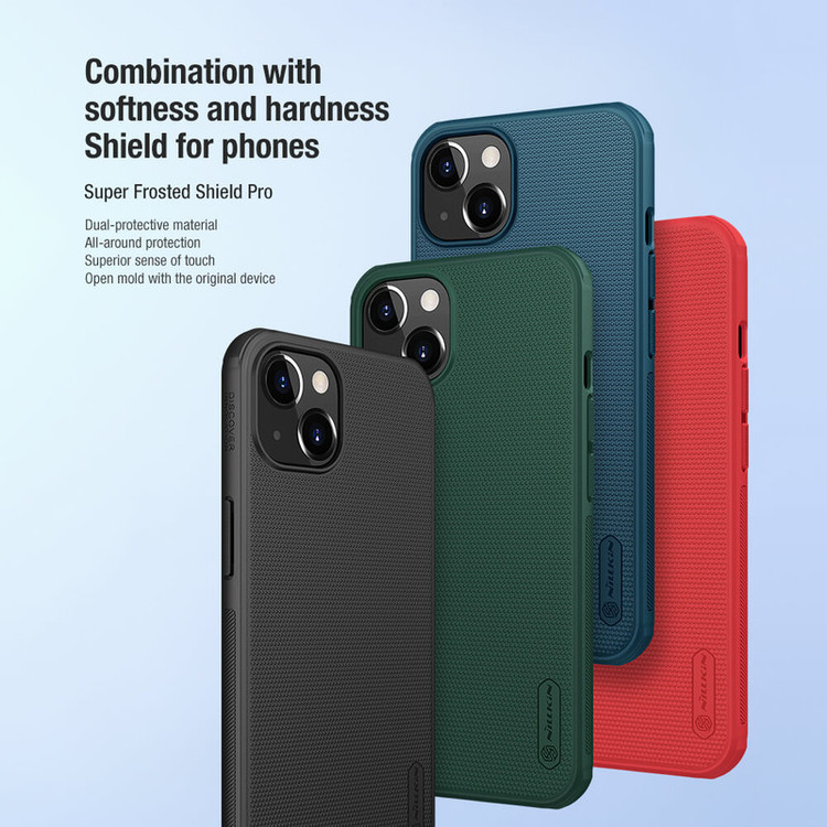 کاور نیلکین مدل Super Frosted Shield Pro مناسب برای گوشی موبایل اپل IPhone 13