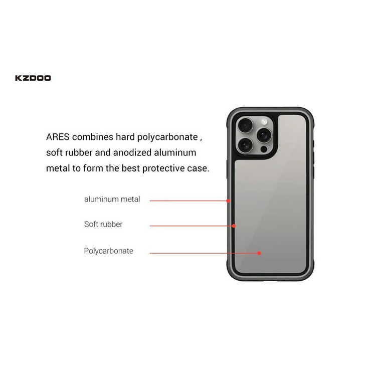 کاور کی-دوو مدل Ares deep purple مناسب برای گوشی موبایل اپل iPhone 14 pro