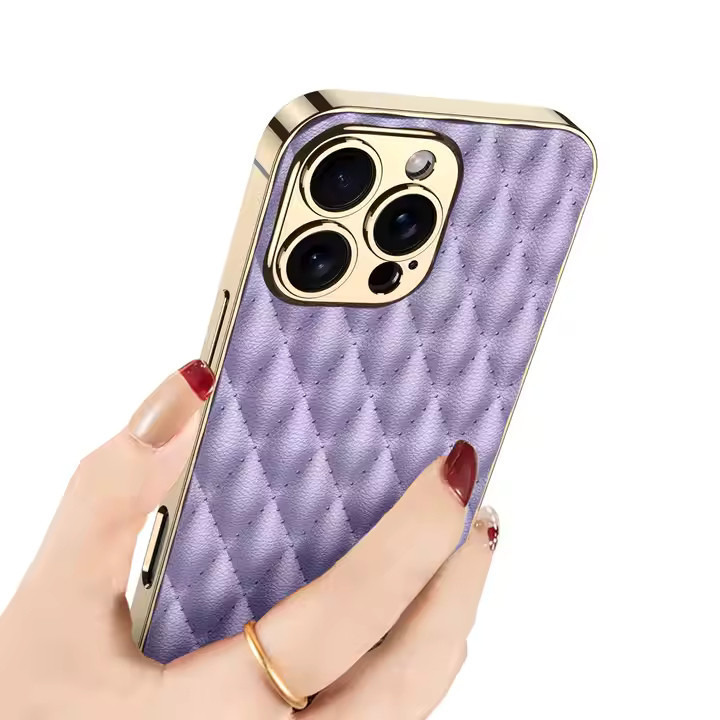 کاور جی کی کی مدل LEATHER (RHOMBOID) مناسب برای گوشی موبایل سامسونگ Galaxy S25