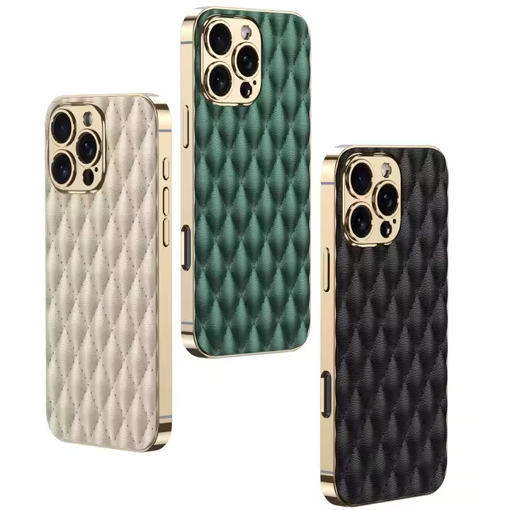 کاور جی کی کی مدل LEATHER (RHOMBOID) مناسب برای گوشی موبایل سامسونگ Galaxy S24 plus