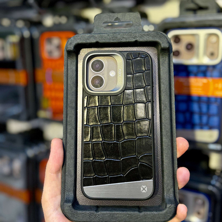 کاور کاجسا مدل Metallic Croco کد Z1 مناسب برای گوشی موبایل اپل iphone 17