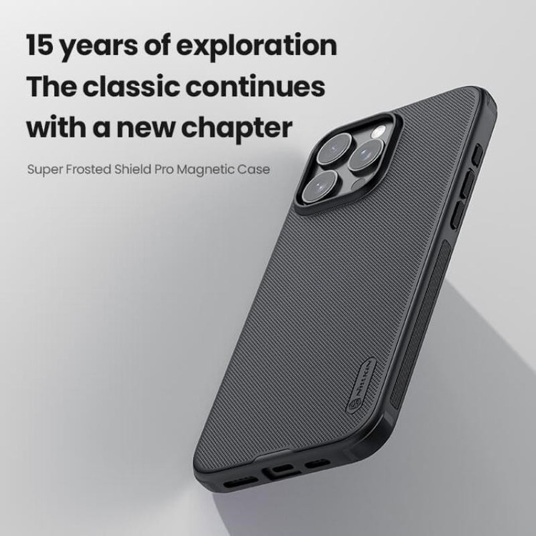کاور نیلکین مدل Frosted Shield Pro Magnetic مناسب برای گوشی موبایل اپل iPhone 14 pro max