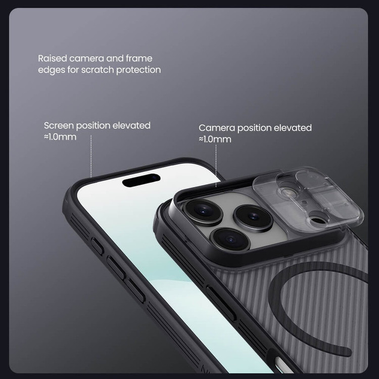 کاور نیلکین مدل CamShield Pro Magnetic Clear version مناسب برای گوشی موبایل اپل iPhone 17 Pro