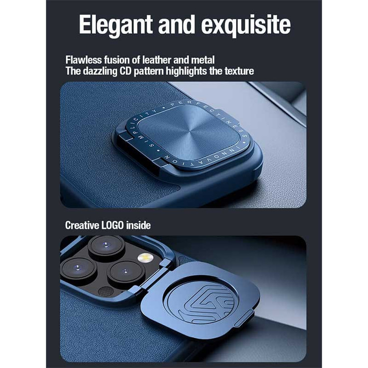کاور نیلکین مدل Camshield Prop Leather مناسب برای گوشی موبایل اپل iPhone 15 Pro Max