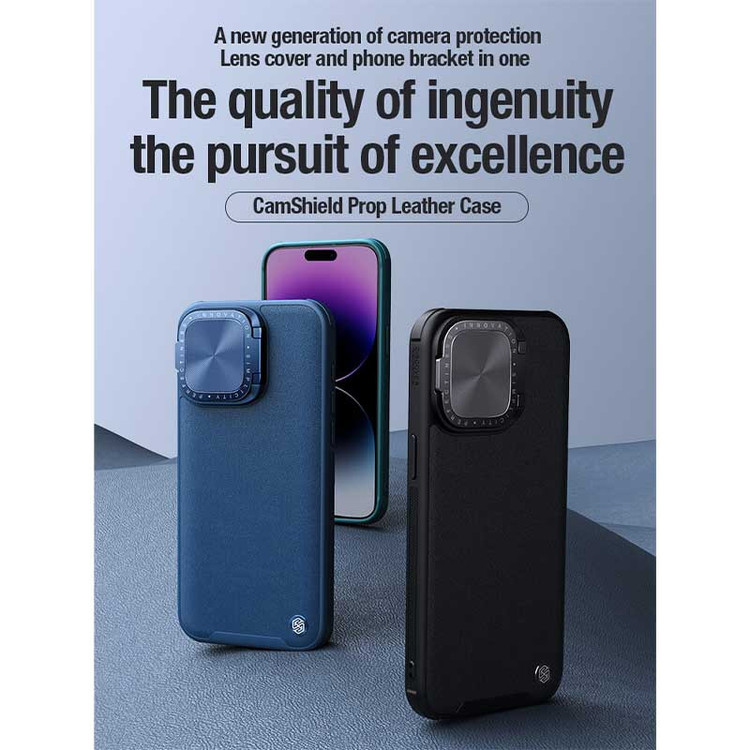 کاور نیلکین مدل Camshield Prop Leather مناسب برای گوشی موبایل اپل iPhone 15 Pro Max