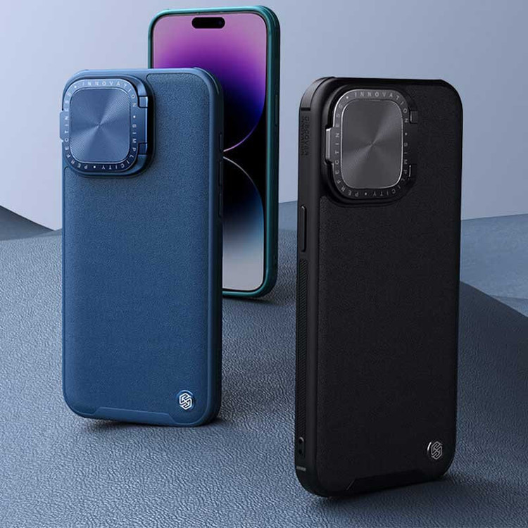 کاور نیلکین مدل Camshield Prop Leather مناسب برای گوشی موبایل اپل iPhone 15 Pro Max