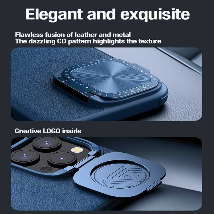 کاور نیلکین مدل Camshield Prop Leather مناسب برای گوشی موبایل اپل iPhone 15 Pro Max