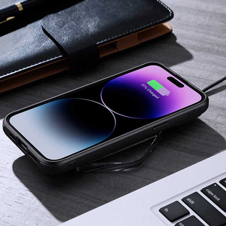 کاور نیلکین مدل Camshield Prop Leather مناسب برای گوشی موبایل اپل iPhone 15 Pro Max